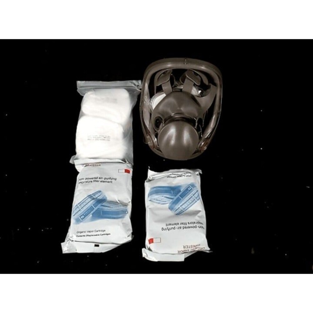 Full Face Reusable Respirator Mask with Replaceable Filters Protective Face Set
